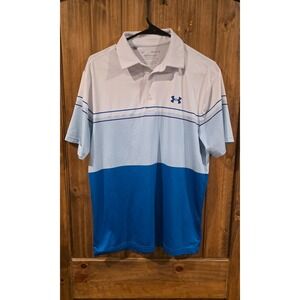 Under Armour Playoff 2.0 Block Fade Polo Shirt Mens M Multicolor Short Sleeve